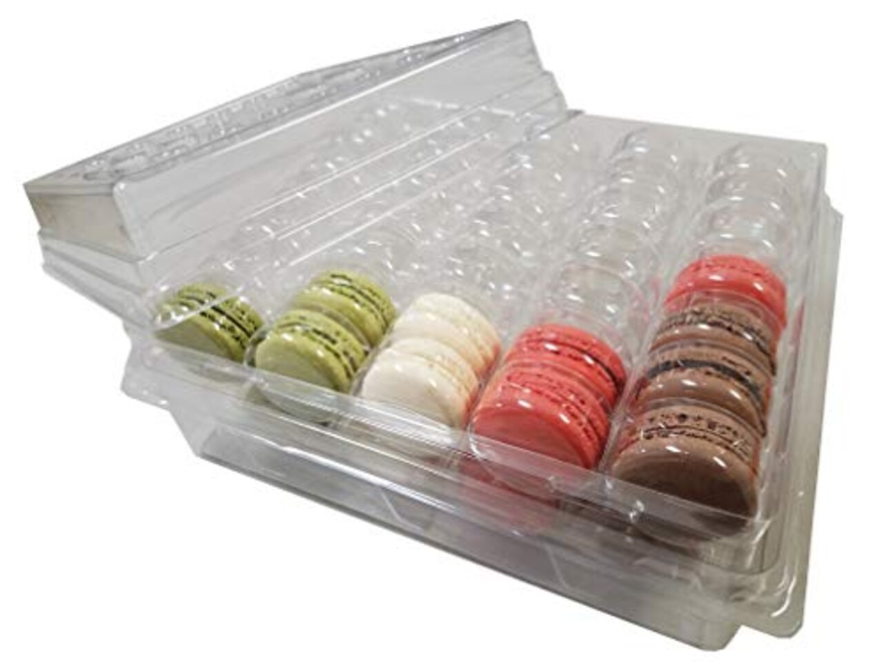 French Macaron Complete Storage Freezer Boxe - Large Storage Box and 4 Macarons Trays - Stores 70 macarons - 2 Sets